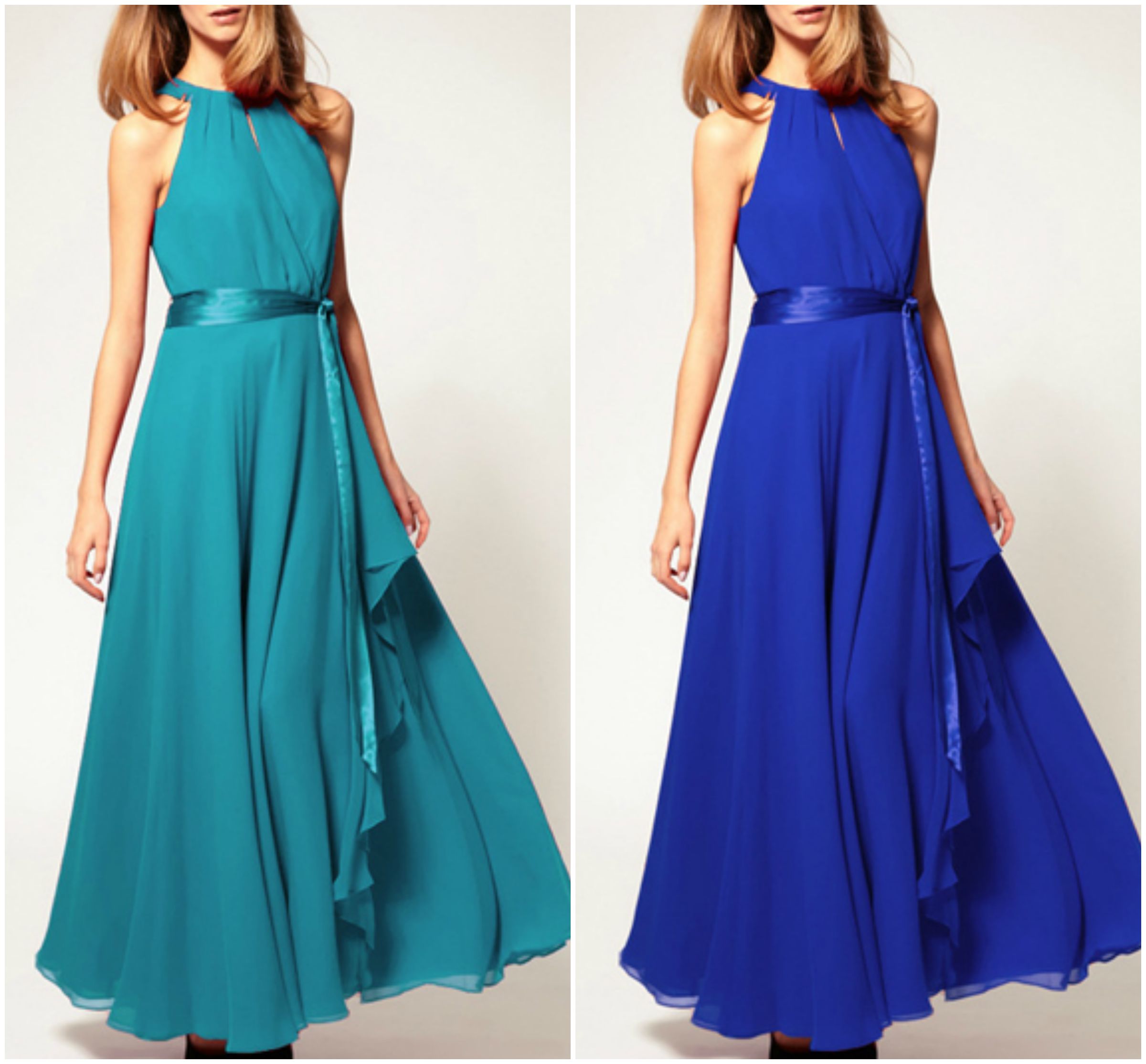 chiffon halter