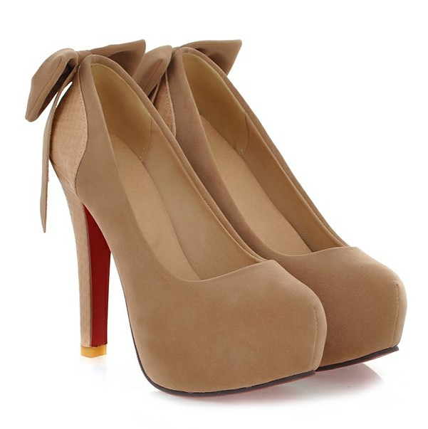 high heel bow shoes