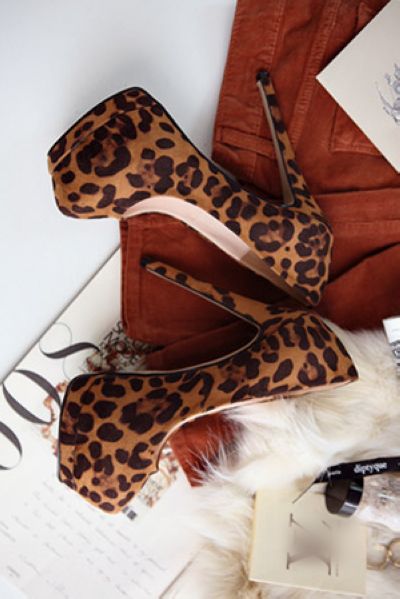 Stylish Leopard Print High Heel Shoes on Luulla