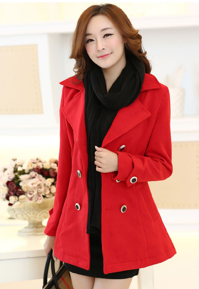 Cozy Red Winter Coat on Luulla