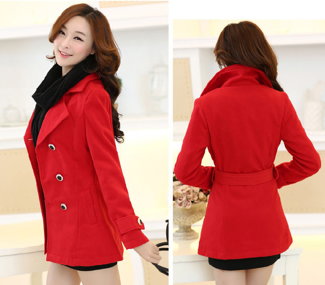 Cozy Red Winter Coat on Luulla