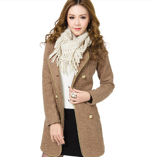 Elegant Double Breasted Winter Coat With Beautiful Golden Bottons on Luulla