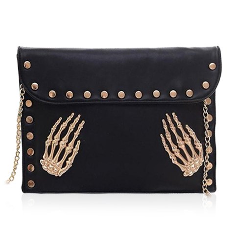 shoulder bag with gold chain