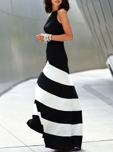 Gorgeous Black And White Maxi Dress on Luulla