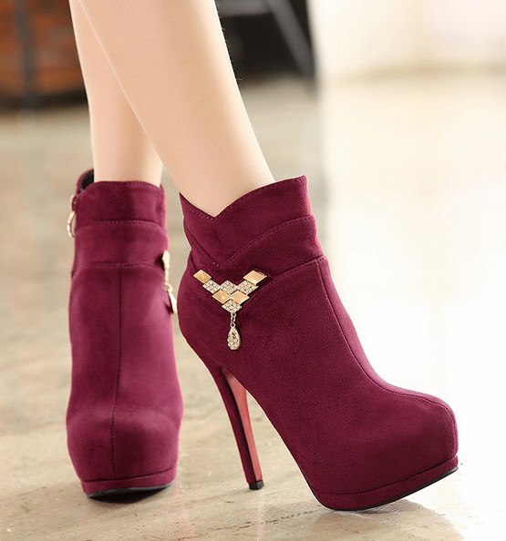 Classy Suede High Heels Fashion Boots on Luulla