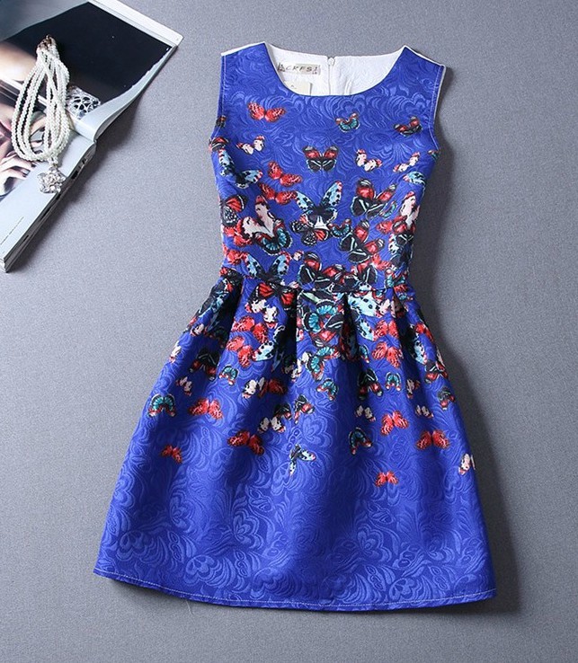 Royal Blue Butterfly Dress on Luulla