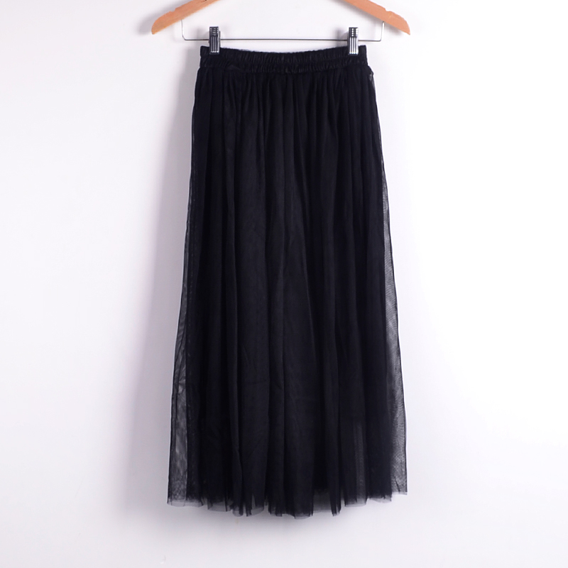 long tulle midi skirt