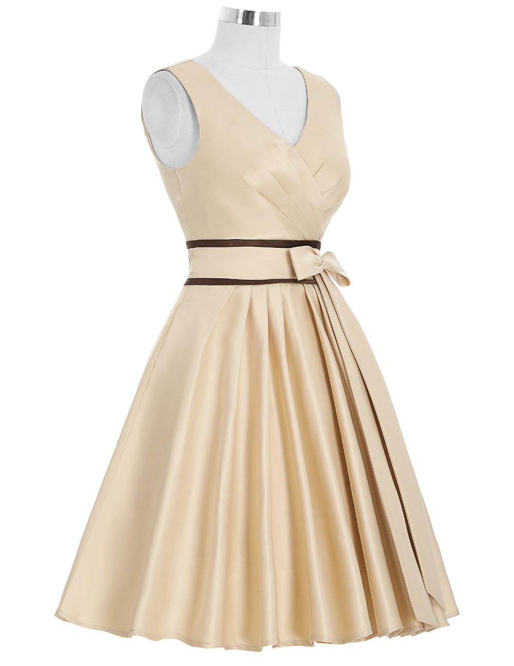 V Neck Formal Evening Dress With Bow on Luulla