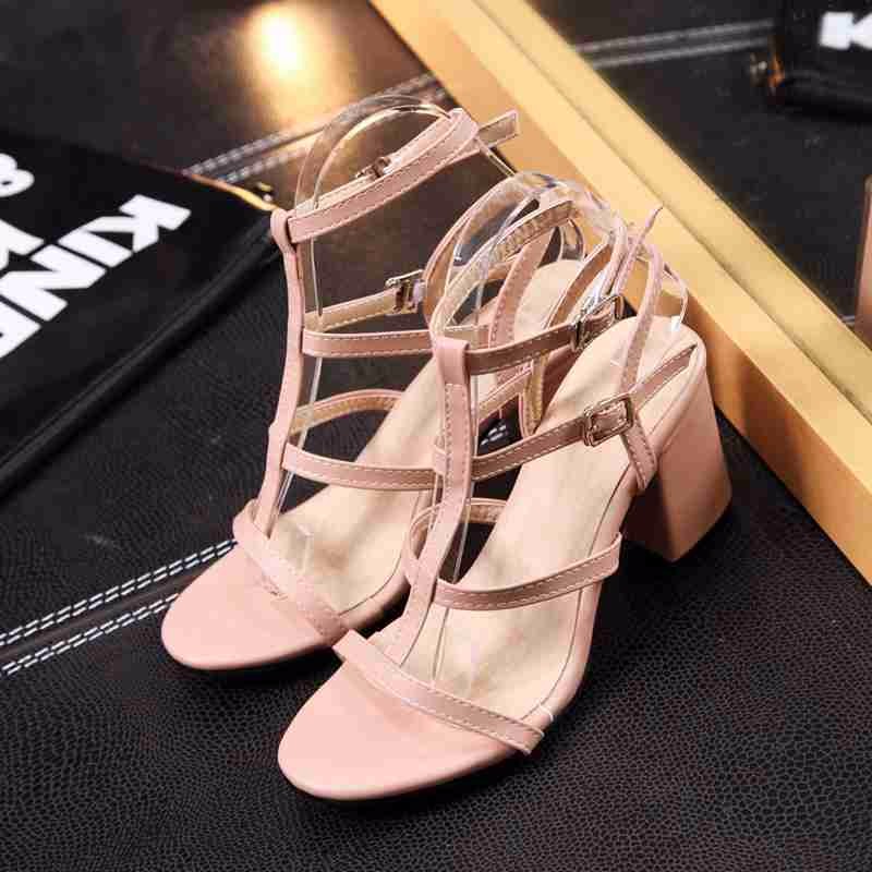 Pink Strappy High Heels Fashion Sandals on Luulla